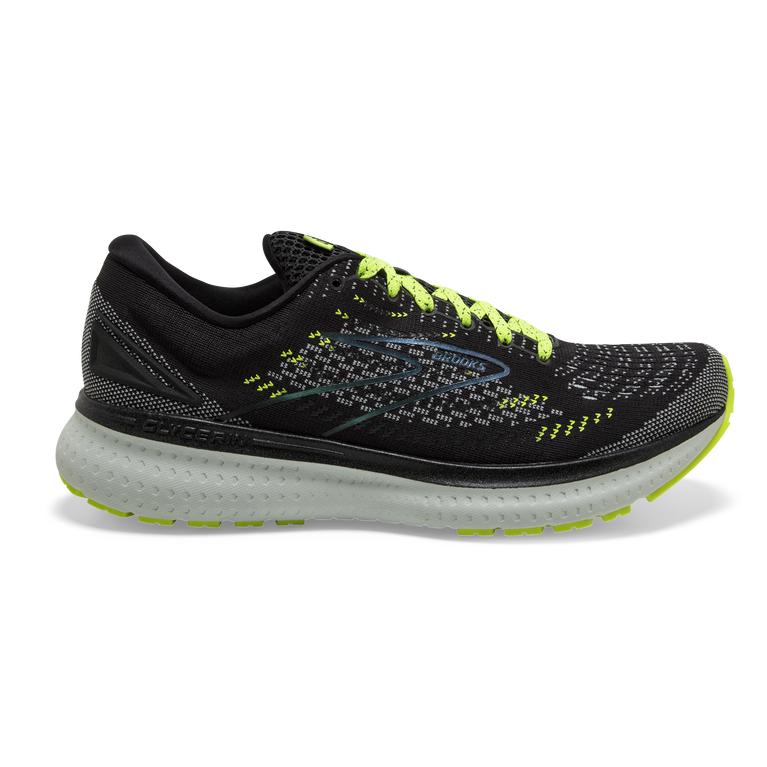 Brooks Glycerin 19 Road Running Shoes - Men's - Black/Nightlife/GreenYellow/Blue (72946-QPAL)